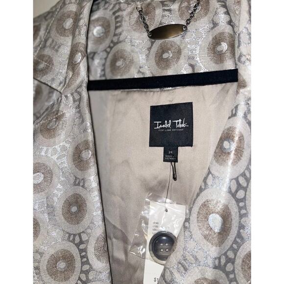 Isabel Toledo for Lane Bryant Silver Jacket | Size 24 - NWT - Picture 5 of 5